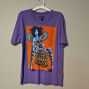 Purple Graphic T-Shirt with Bold Design